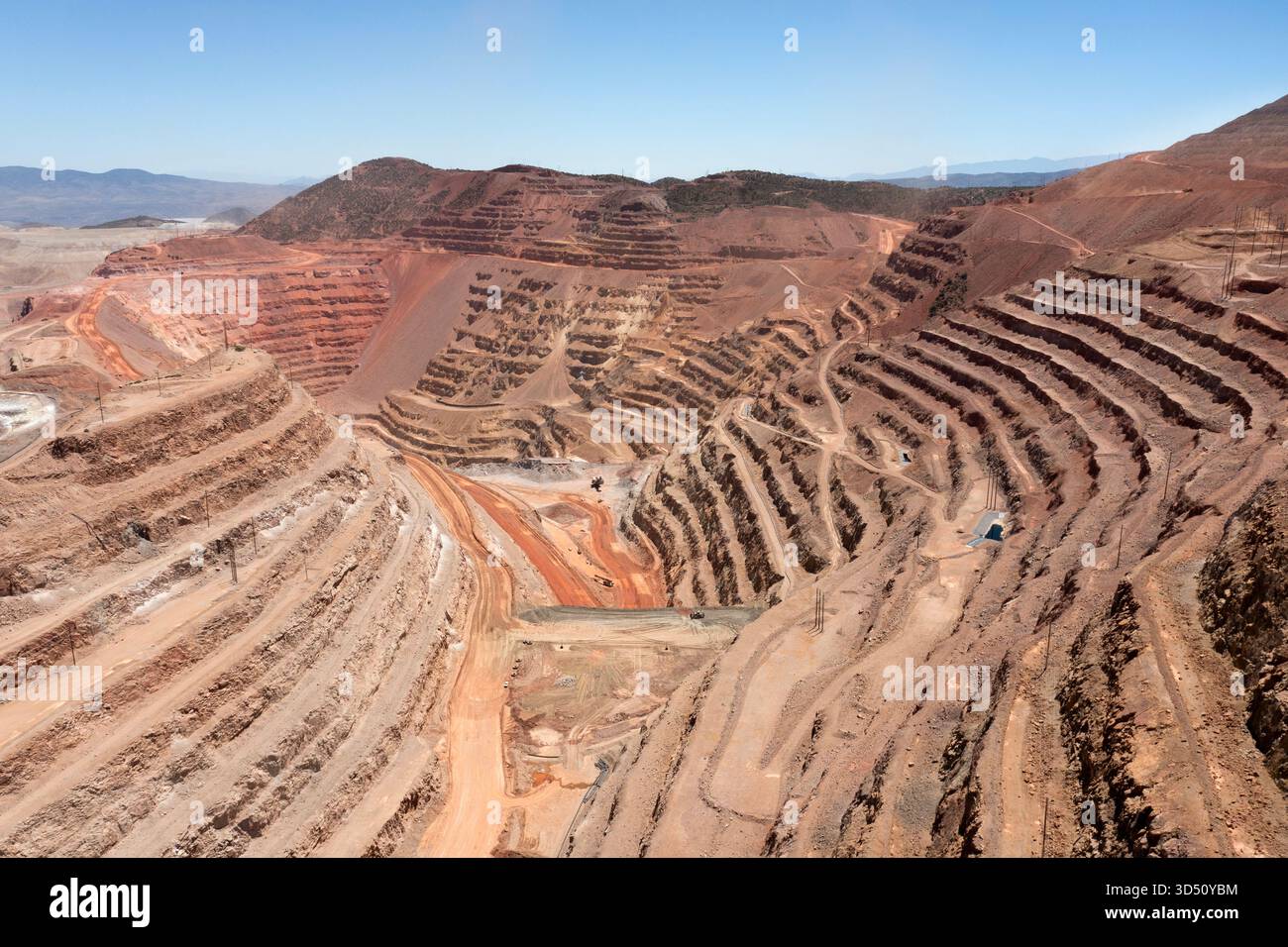View of Morenci copper mine in Greenlee County Arizona operated by