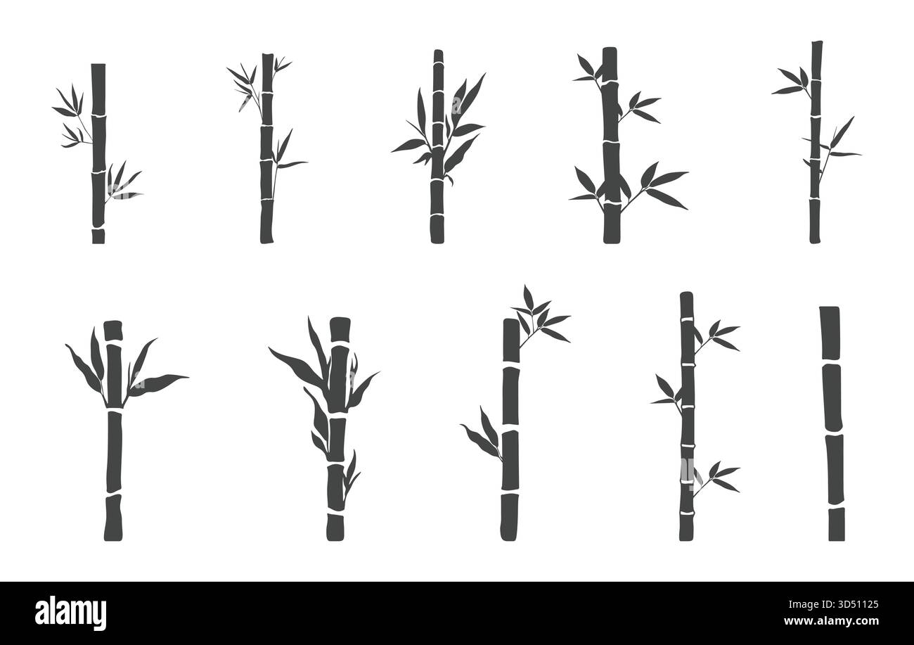 Bamboo silhouettes on white background, Bamboo svg, Bamboo tree silhouette,  Bamboo tree svg, Bamboo plant silhouette, Bamboo vector Stock Vector Image  & Art - Alamy