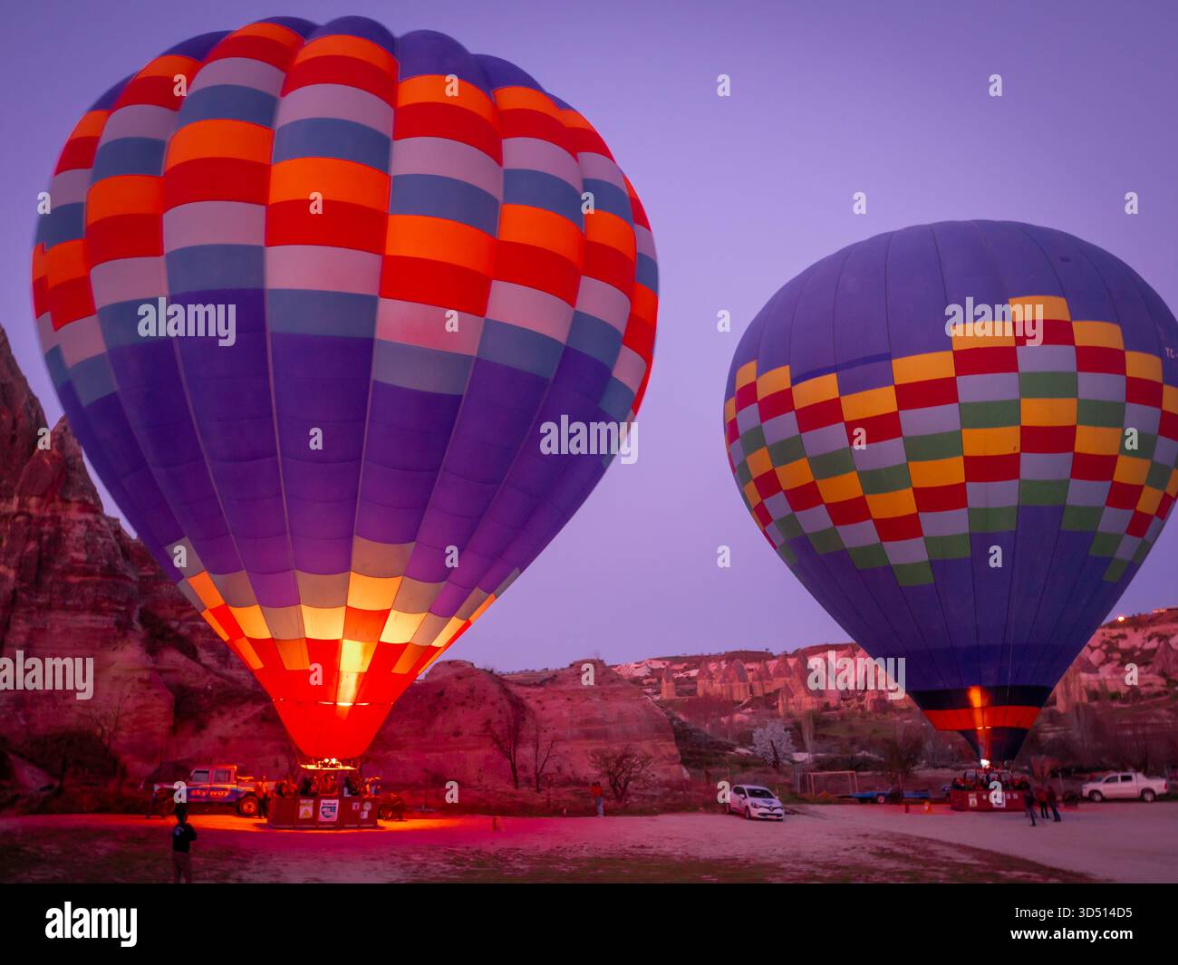 Turkey Ride Attraction Hot Air Balloon Rides are very popular in Cappadocia, Turkiye (Turkey ...