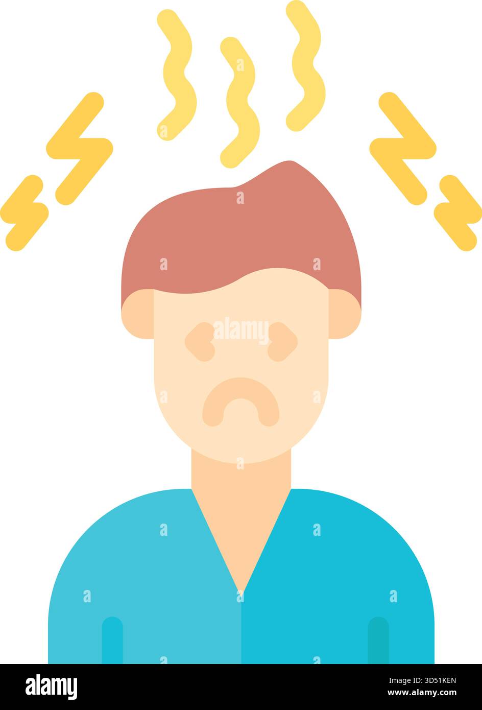 Sensory Overload icon vector image. Suitable for mobile apps, web apps and print media. Stock Vector