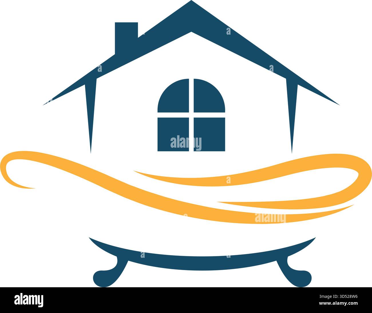 Bathtub logo icon design illustration Stock Vector