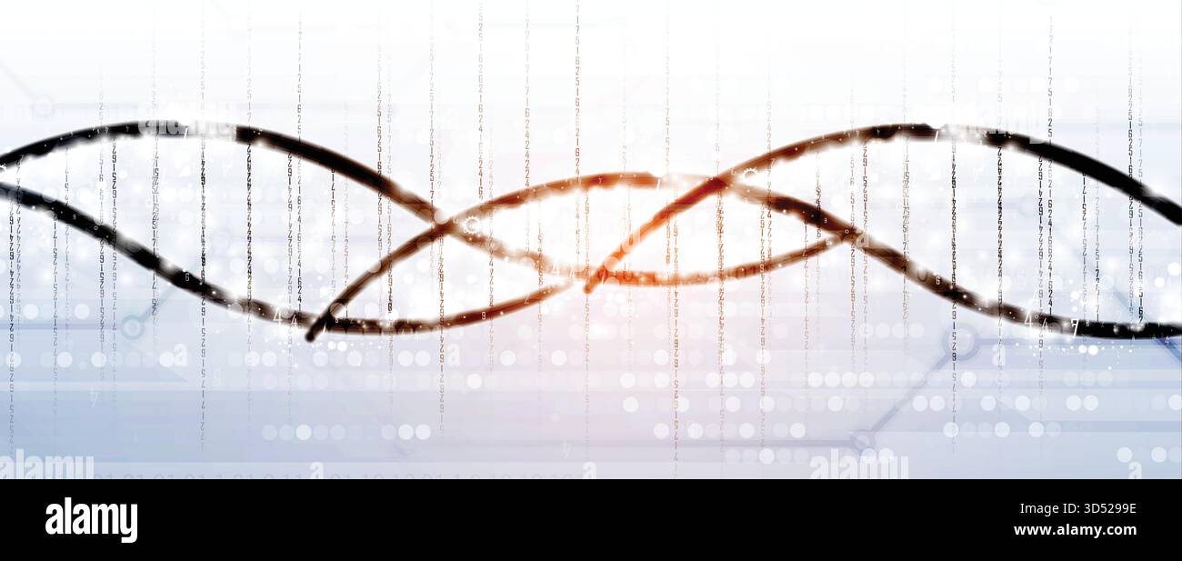 Modern dna design, neural pathways, molecular strands Stock Vector