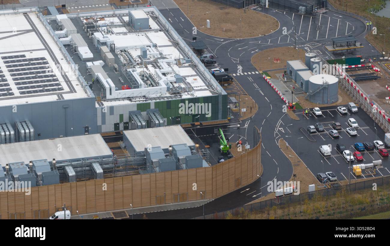 Construction of data center, big data and internet technology. Machine learning and artificial intelligience. Stock Photo