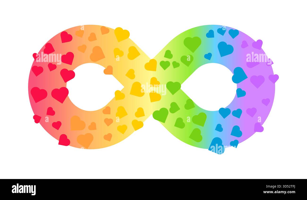Neurodiversity infinity symbol. Vibrant infinity sign filled with ...