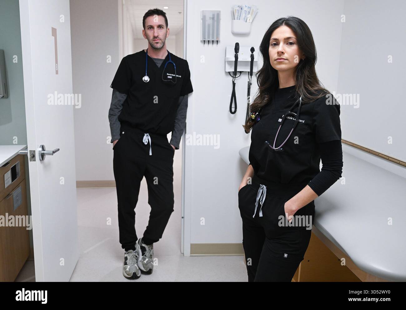 Dr. David Rothstein, left, and Dr. Alicia Lessard pose in an ...