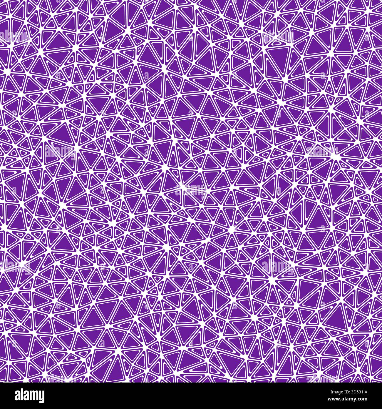 Triangular pattern background. Rounded solid shapes in frames. Small triangles size. Solid color style. Repeatable pattern. Vibrant vector tiles. Stock Vector