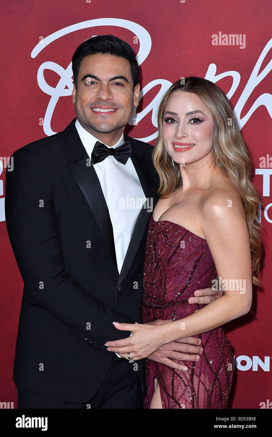 Carlos Rivera, Cynthia Deyanira Rodríguez Ruiz attend The Latin Recording Academy 2025 Person of the Year Gala Honoring Raphael at the Mandalay Bay Convention Center on November 12, 2025 in Las Vegas, Nevada. Photo: Casey Flanigan/imageSPACE /MediaPunch Stock Photo