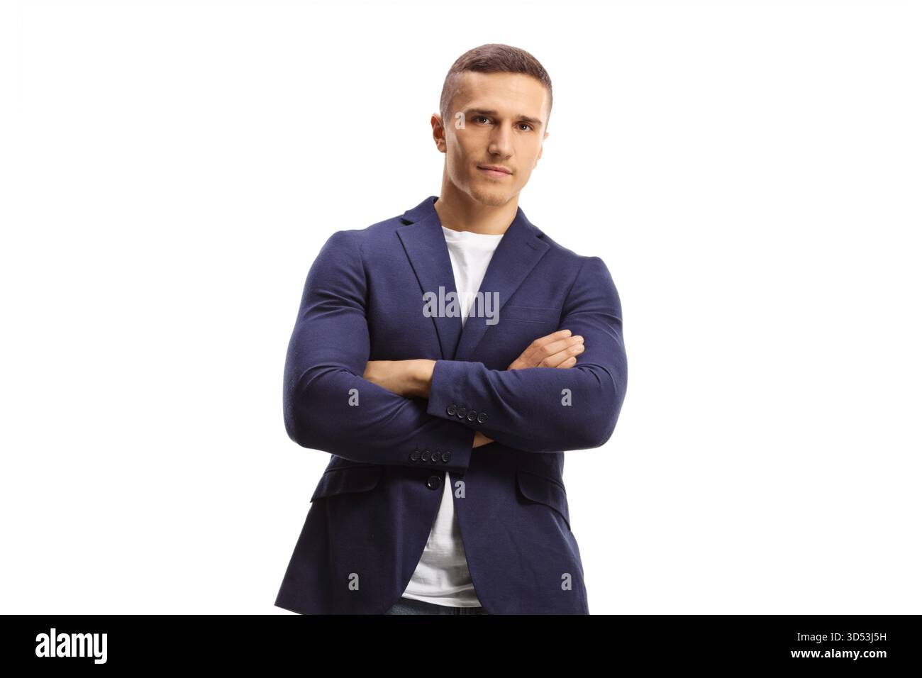 Muscular man crossed arms hi-res stock photography and images - Alamy