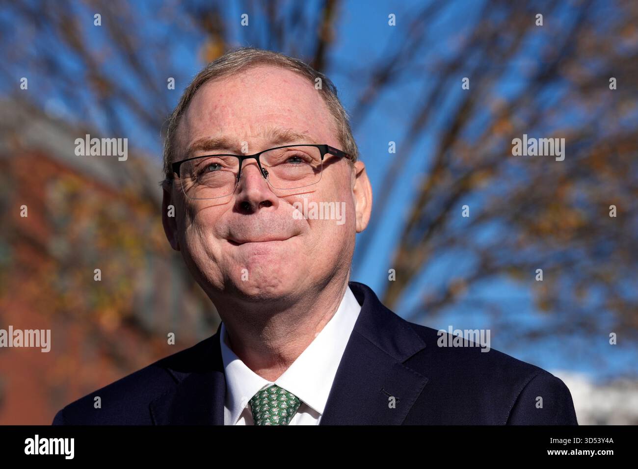 Kevin A. Hassett, Director, National Economic Council (NEC), speaks with reporters outside West Wing of the White House in Washington, DC, USA, on November 13, 2025. Credit: Yuri Gripas/Pool via CNP /MediaPunch Stock Photo