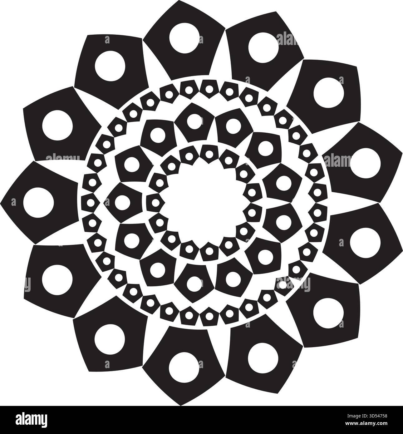 Intricate Geometric Mandala Pattern Design For Background And Any Project. Stock Vector