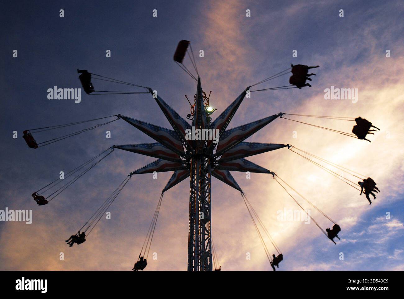 Coney Island, NY, USA July 25, 2010 The swing ride in Coney Island New ...