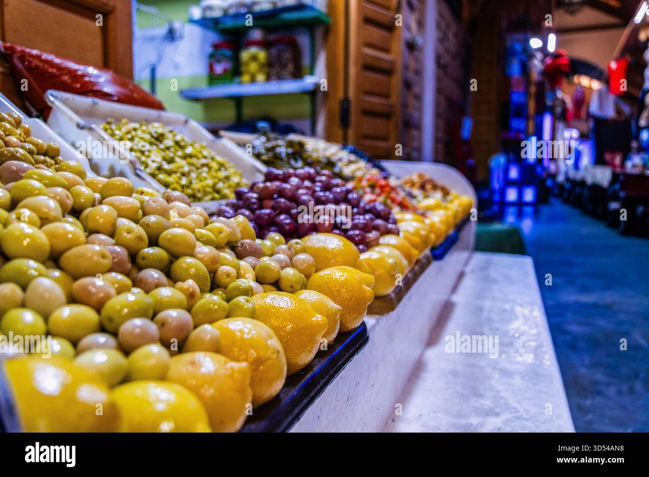 Souk Display Meknes, Morocco – Vibrant display of colorful spices arranged in ...