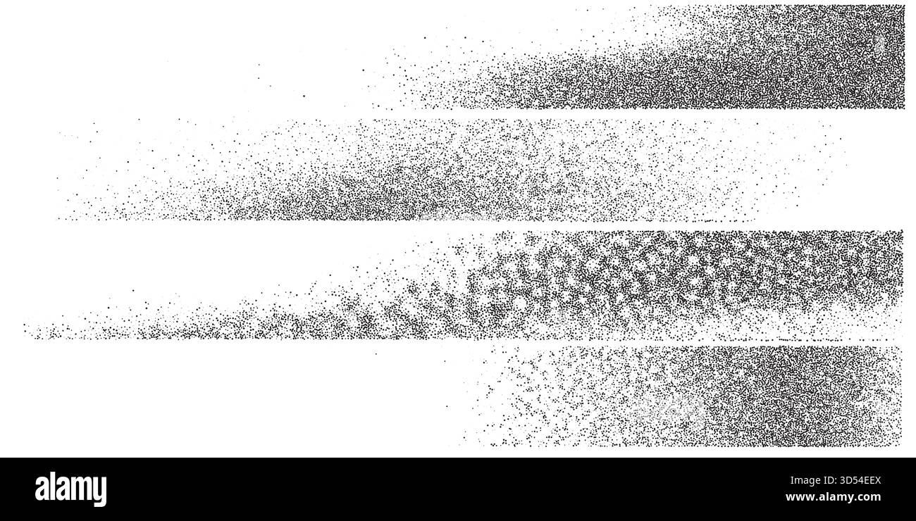 Noise Gradient Border Background. Stochastic grain pattern with handdrawn frame for tattoo design bg.. Stock Vector