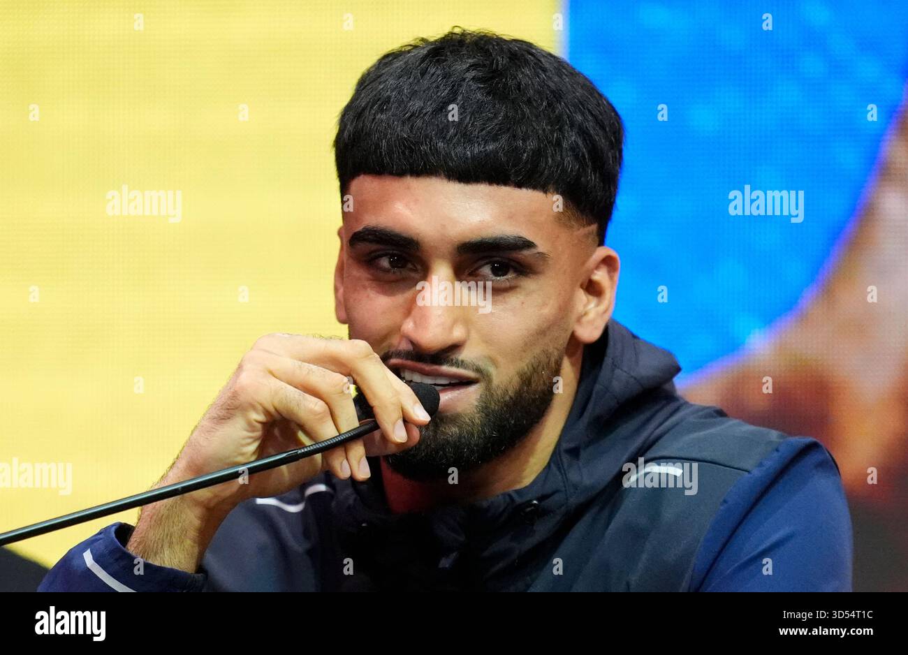 Adam Azim during a press conference at The Pelligon, London. Chris ...