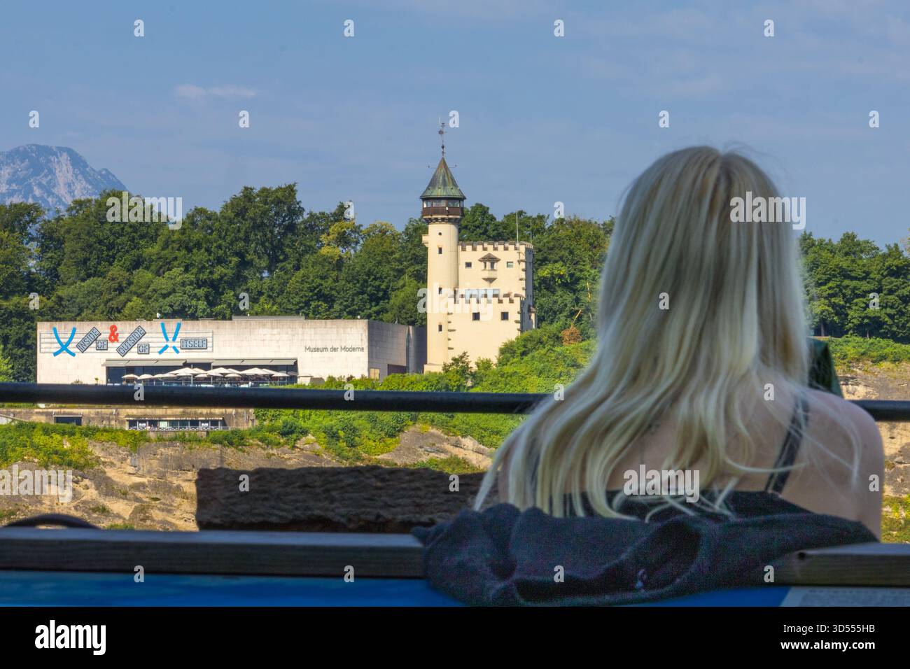 Photo walk through the old town, past the sights, of Salzburg in July Stock Photo