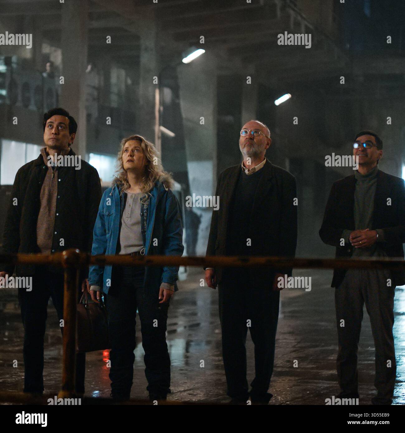 RELEASE DATE: December 1, 2025 TITLE: Troll 2 STUDIO: Netflix DIRECTOR: Roar Uthaug PLOT: Nora, Andreas and Captain Kris leap back into action when a dangerous new troll awakes - and this time they'll need more help to take it down. STARRING: (L to R) KIM FALCK as Andreas Isaksen, INE MARIE WILMANN as Nora Tidemann, JON KETIL JOHNSEN as Professor Moller and DUC MAI-THE as Professor Wangel. EDITORIAL USAGE ONLY! Not for Commercial USAGE! Stock Photo