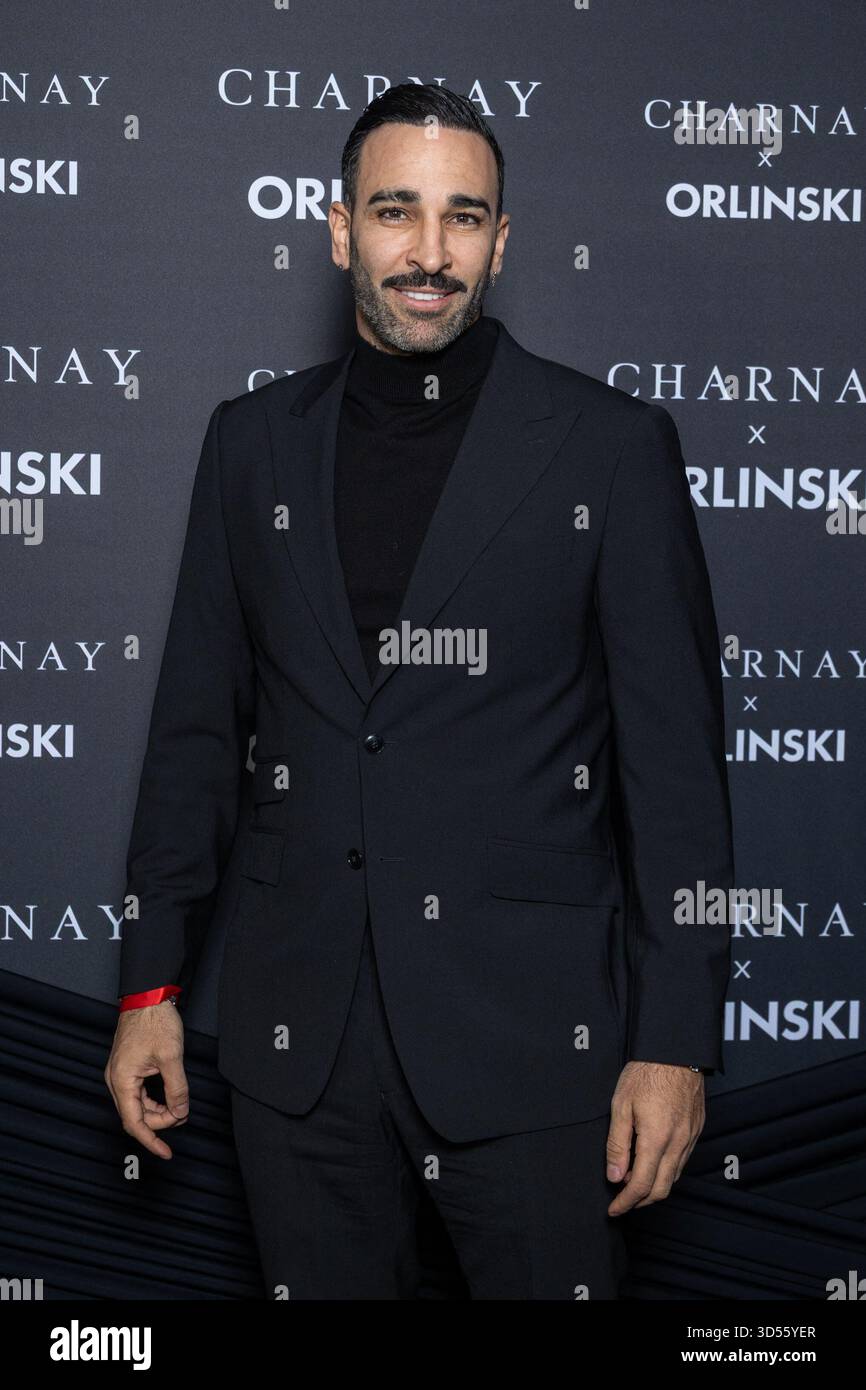 Adil Rami attends the 'Maison Charnay x Richard Orlinski' Capsule ...