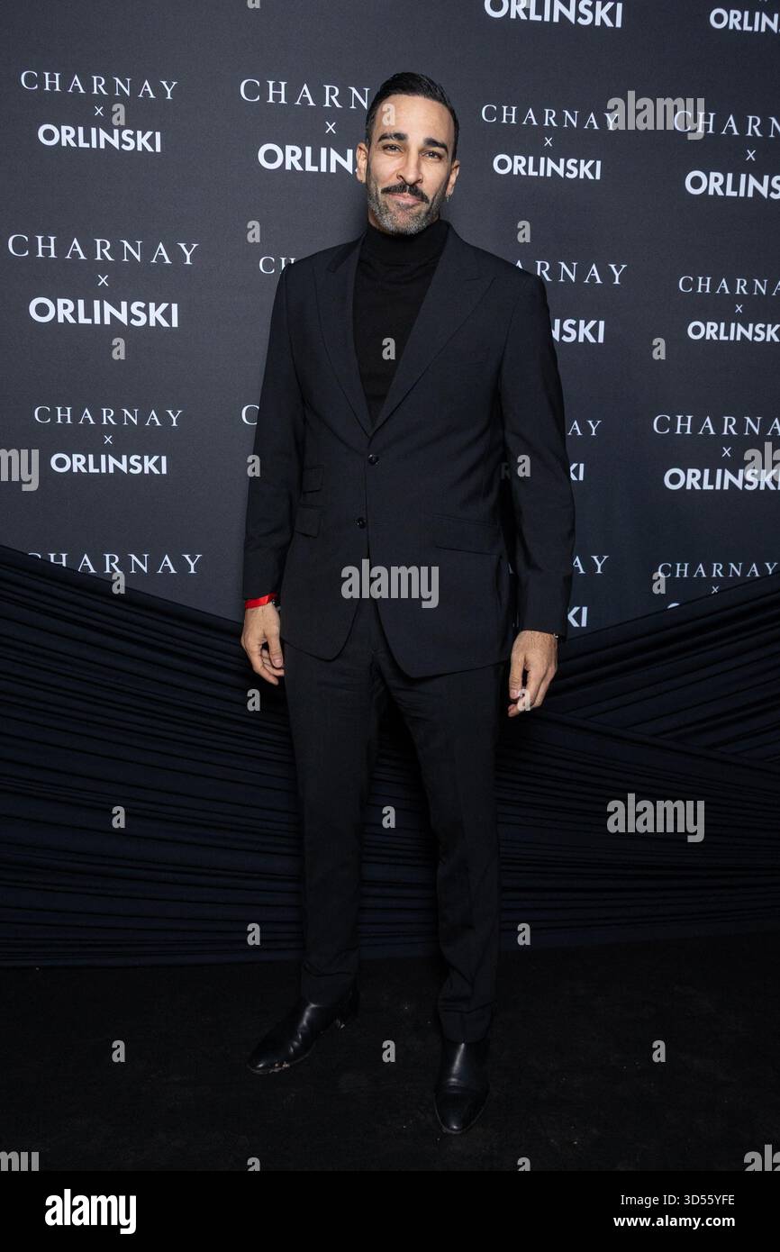 Adil Rami attends the 'Maison Charnay x Richard Orlinski' Capsule ...