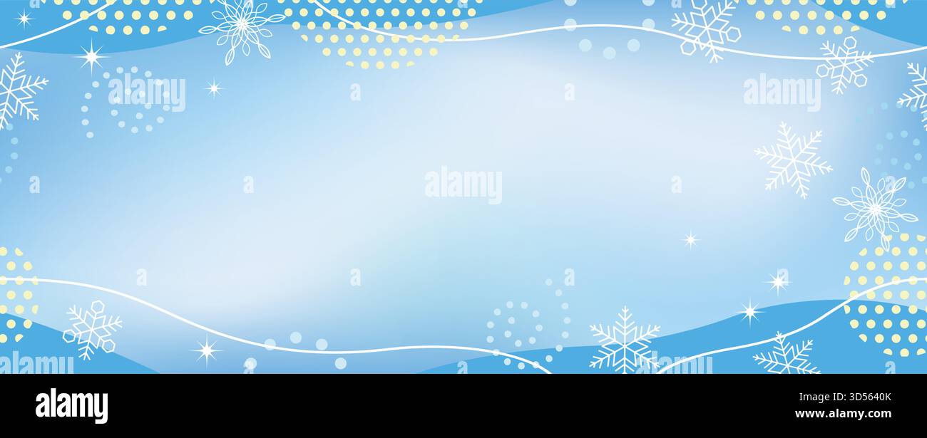Seamless Abstract Winter Background With Snowflakes. Vector Illustration. Horizontally Repeatable. Stock Vector