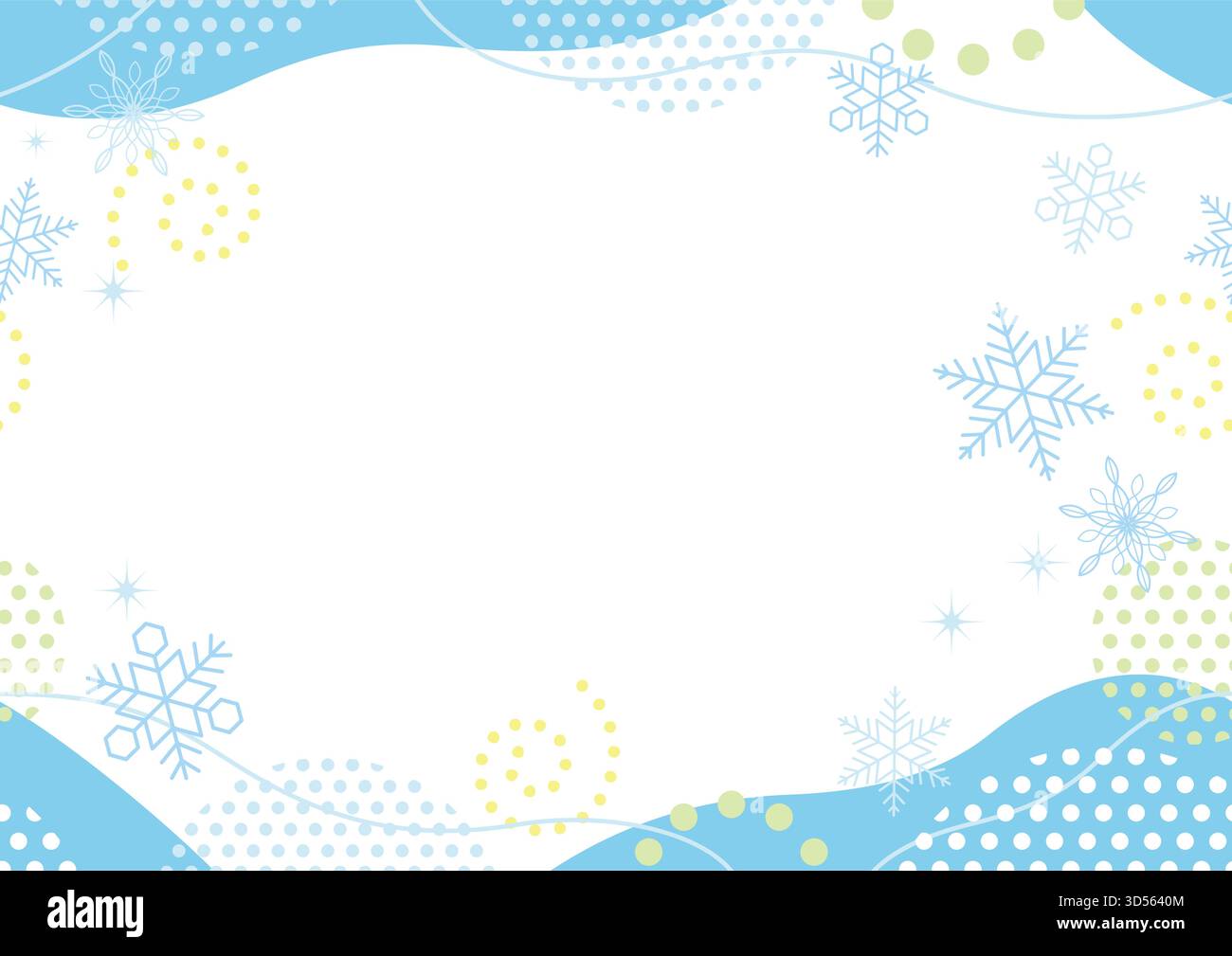 Seamless Abstract Winter Background With Snowflakes. Vector Illustration. Horizontally Repeatable. Stock Vector