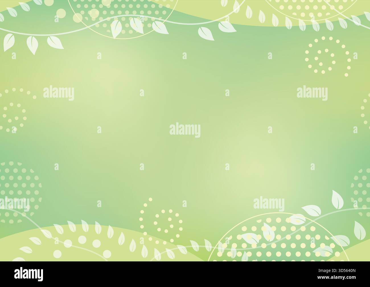 Seamless Abstract Leafy Background With Text Space, Vector Illustration. Horizontally Repeatable. Stock Vector
