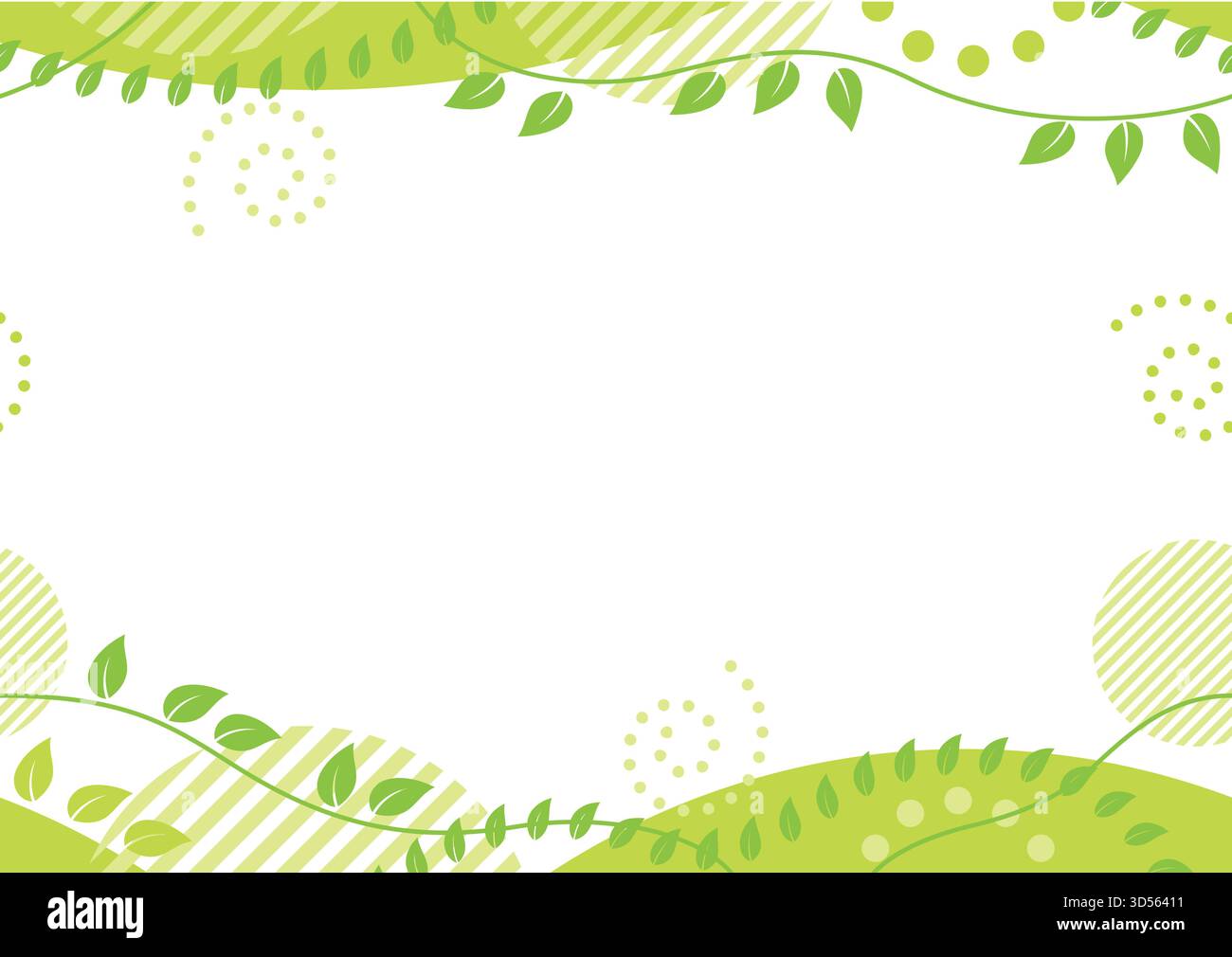 Seamless Abstract Leafy Background With Text Space, Vector Illustration. Horizontally Repeatable. Stock Vector