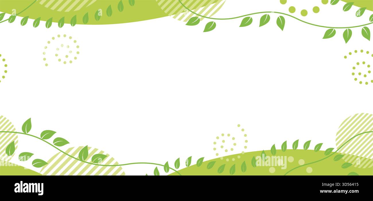 Seamless Abstract Leafy Background With Text Space, Vector Illustration. Horizontally Repeatable. Stock Vector