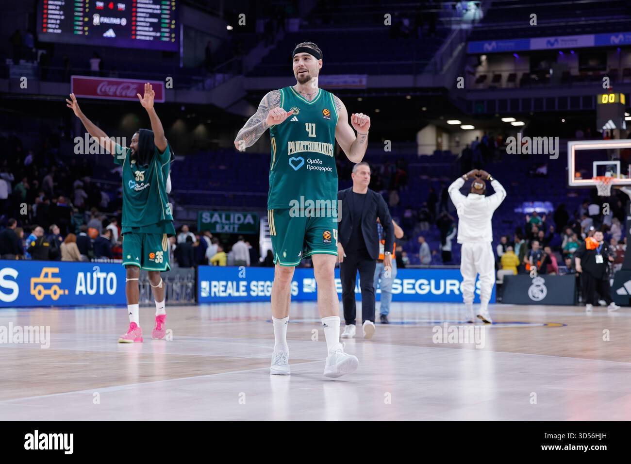 Juancho Hernangomez Of Panathinaikos Celebrates The Victory During The juancho-hernangomez-of-panathinaikos-celebrates-the-victory-during-the