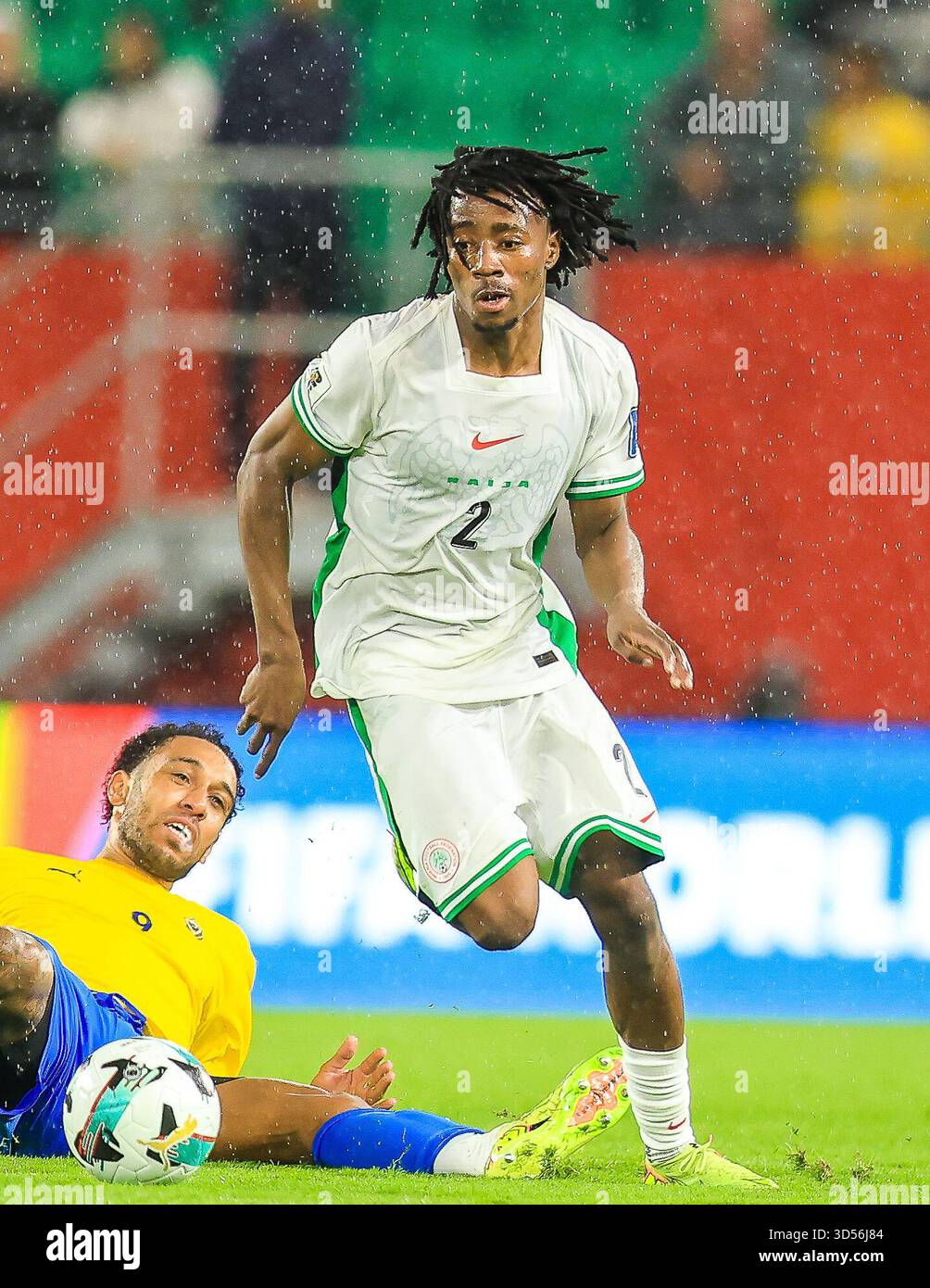 Rabat, Morocco. 13th Nov, 2025, Benjamin Frederick in Nigeria vs Gabon ...