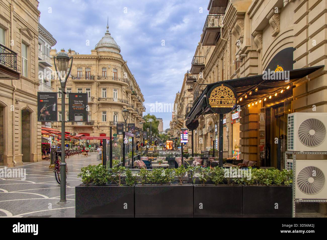 BAKU, AZERBAIJAN. Nizami Street is a large pedestrian and shopping