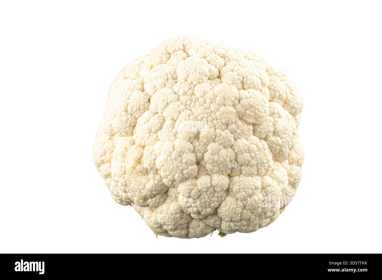 Isolated fresh cauliflower head Stock Photo