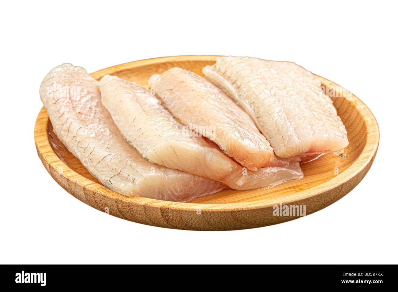Filet Fish White Isolated raw white fish fillets on plate Stock Photo - Alamy