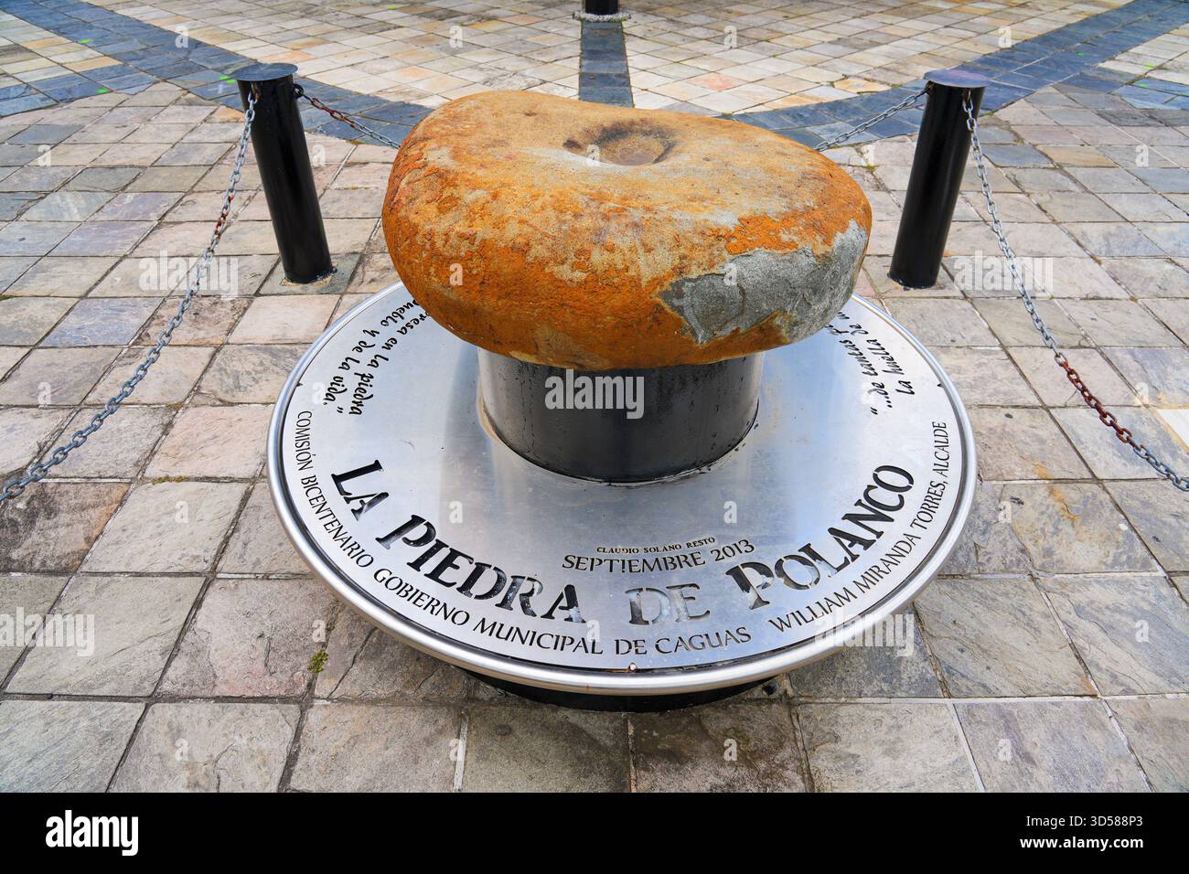 Polanco stone on Plaza Santiago R. Palmer in the Old Town of Caguas in  Puerto Rico, a US Territory in the Caribbean Islands Stock Photo - Alamy