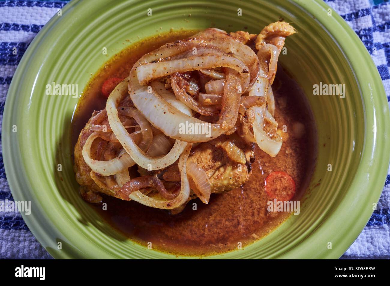 Chicken Yassa, a favorite dish in The Gambia, Africa Stock Photo