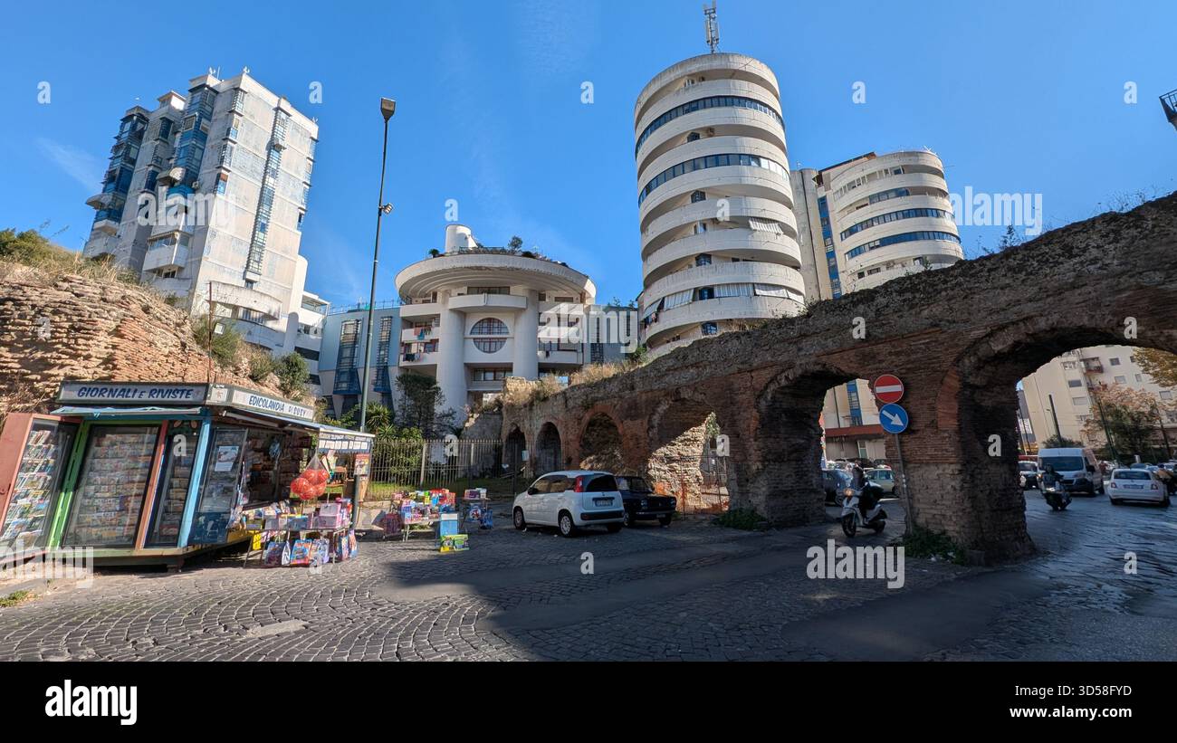 Piazza Complex 11-06-2025.Piazza Grande, Naples,Italy.Aldo Rossi’s brutalist housing ...