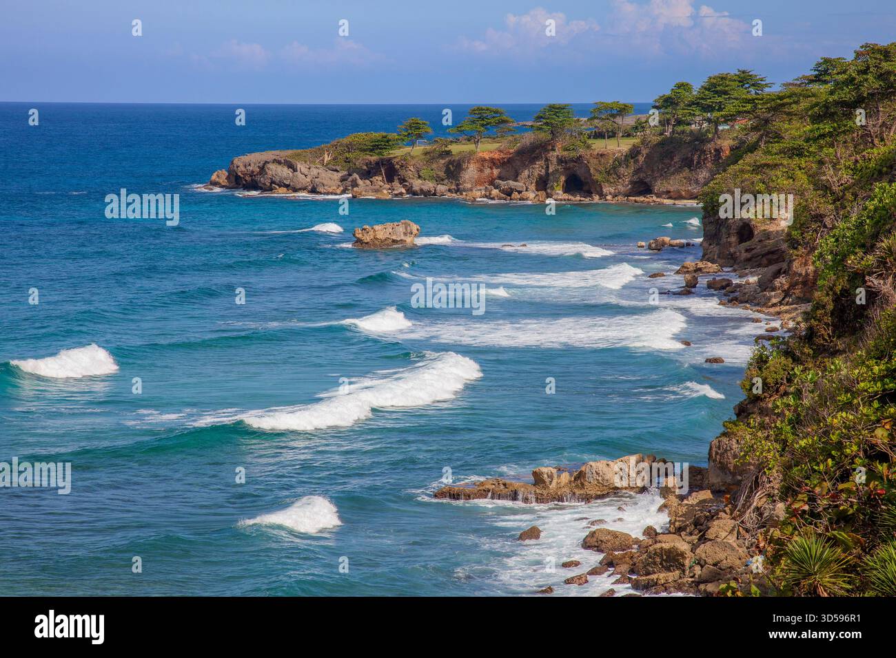 Jamaica,coast near the eastern place Happy Grove Stock Photo
