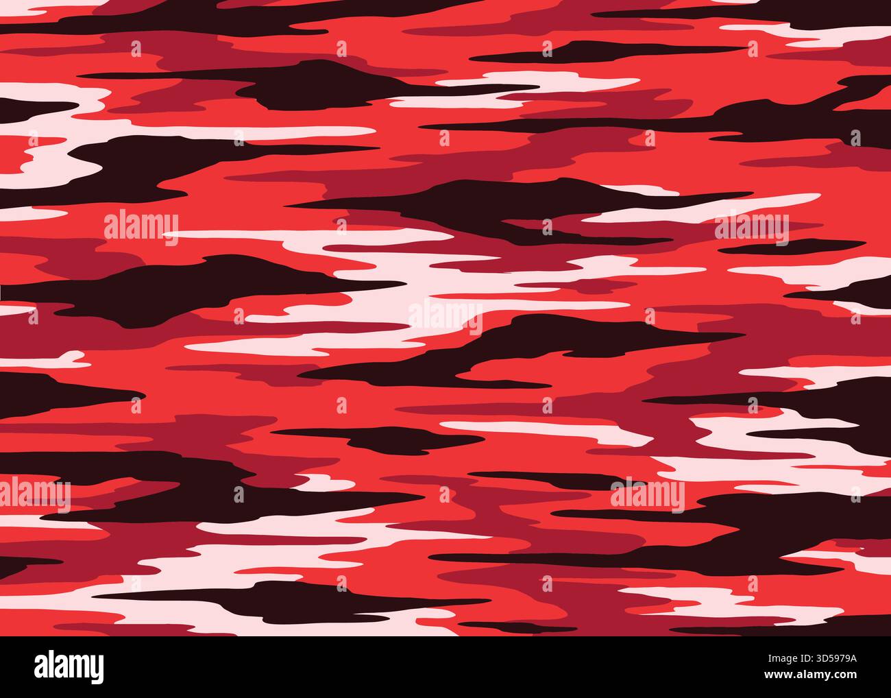 Red camouflage pattern background. Vector illustration art backdrop Stock Vector