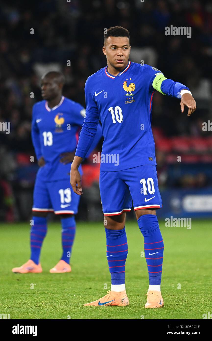 Kylian Mbappe during the 2026 World Cup qualifying football match