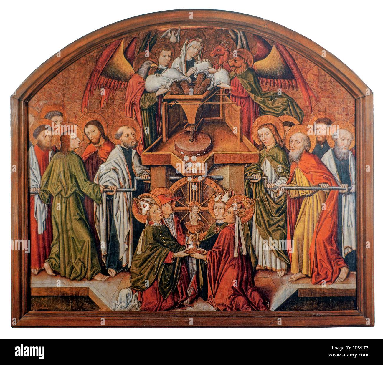 15th century altarpiece / retable of the Host Mill / Mystic Mill and ...
