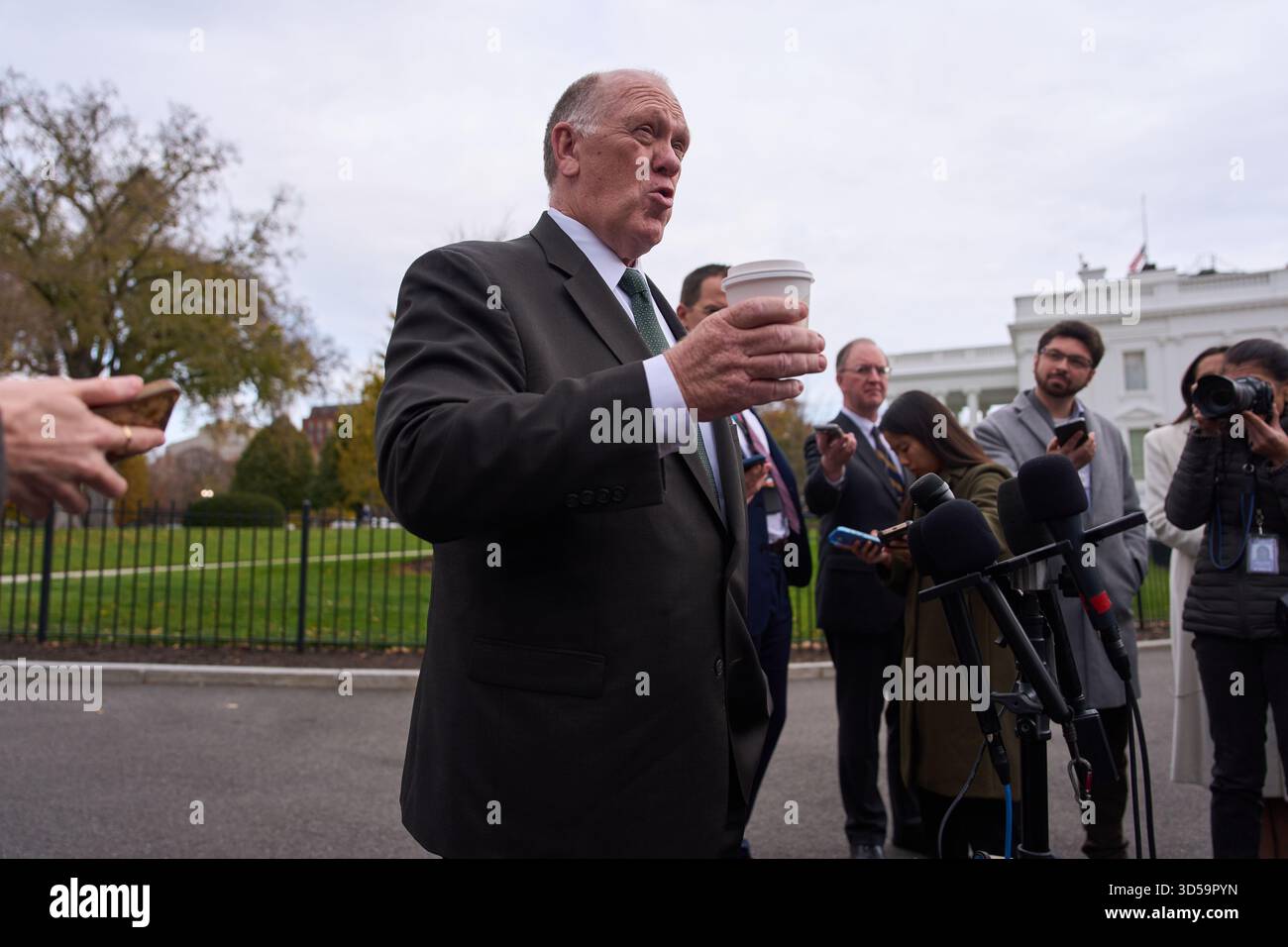 White House border czar Tom Homan speaks with reporters at the White ...