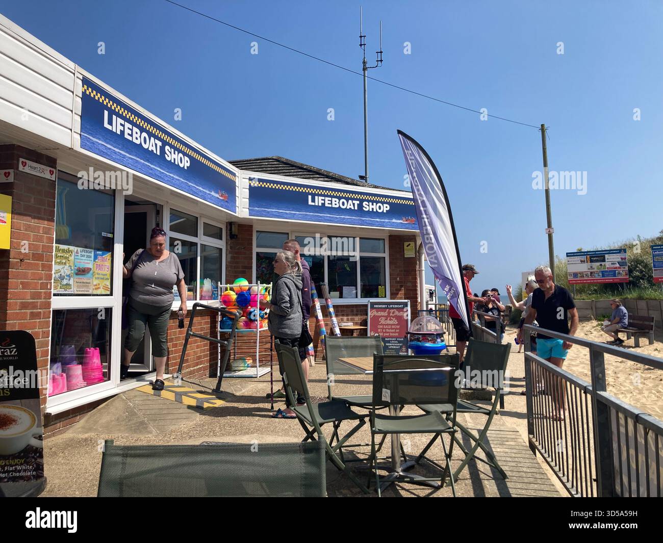 Hemsby lifeboat charity shop near Great Yarmouth in Norfolk - Smartphone Captured Stock Image