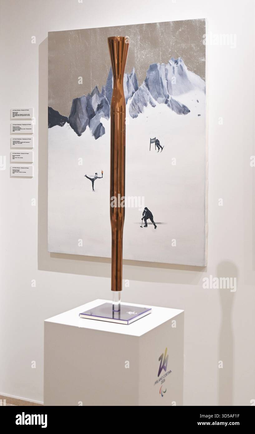 Milan, Italy. Fondazione Milano Cortina and Triennale Torchlight and ...