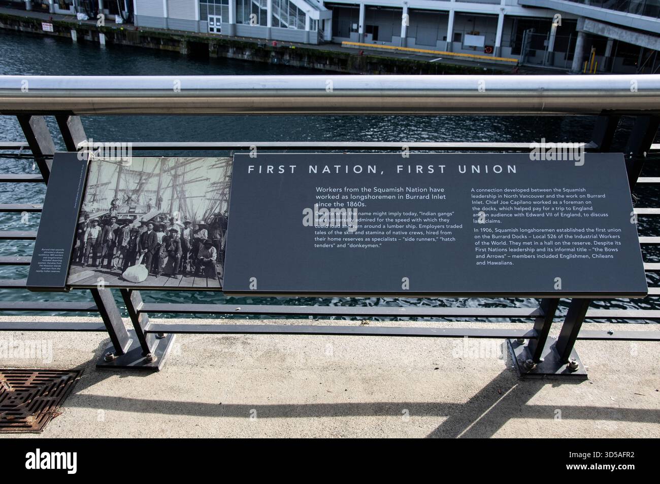 Information sign First Nation, First Union at Bon Voyage Plaza in ...
