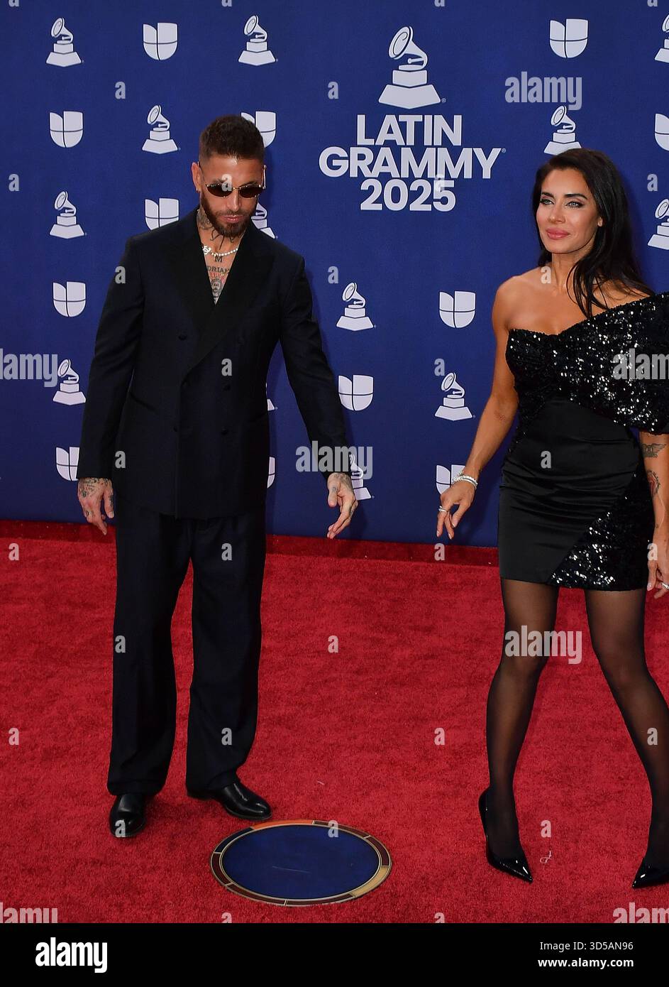 Sergio Ramos, Pilar Rubio attend The 26th Annual Latin GRAMMY Awards at MGM Grand Garden Arena on November 13, 2025 in Las Vegas, Nevada. Photo: Casey Flanigan/imageSPACE/MediaPunch Stock Photo