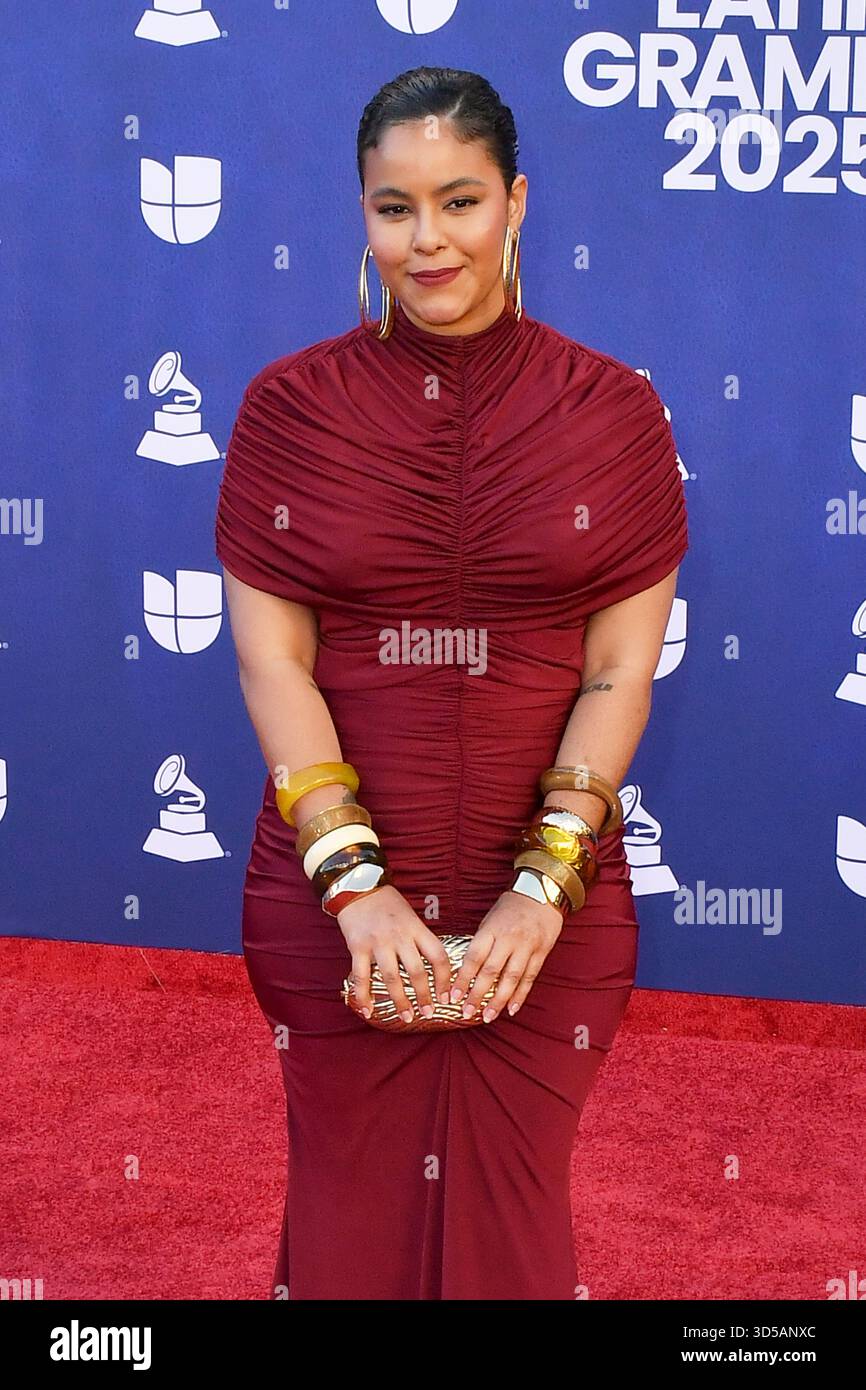 Rachel Reis attends The 26th Annual Latin GRAMMY Awards at MGM Grand Garden Arena on November 13, 2025 in Las Vegas, Nevada. Photo: Casey Flanigan/imageSPACE/MediaPunch Stock Photo