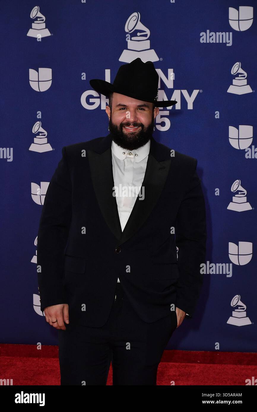 Carin León attends The 26th Annual Latin GRAMMY Awards at MGM Grand Garden Arena on November 13, 2025 in Las Vegas, Nevada. Photo: Casey Flanigan/imageSPACE/MediaPunch Stock Photo
