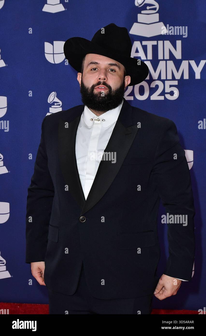 Carin León attends The 26th Annual Latin GRAMMY Awards at MGM Grand Garden Arena on November 13, 2025 in Las Vegas, Nevada. Photo: Casey Flanigan/imageSPACE/MediaPunch Stock Photo