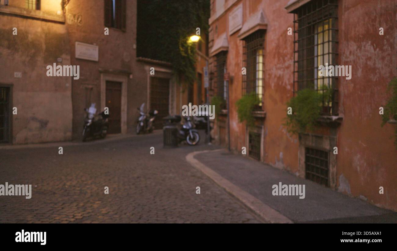 Blurred rome cobblestone street soft hi-res stock photography and ...