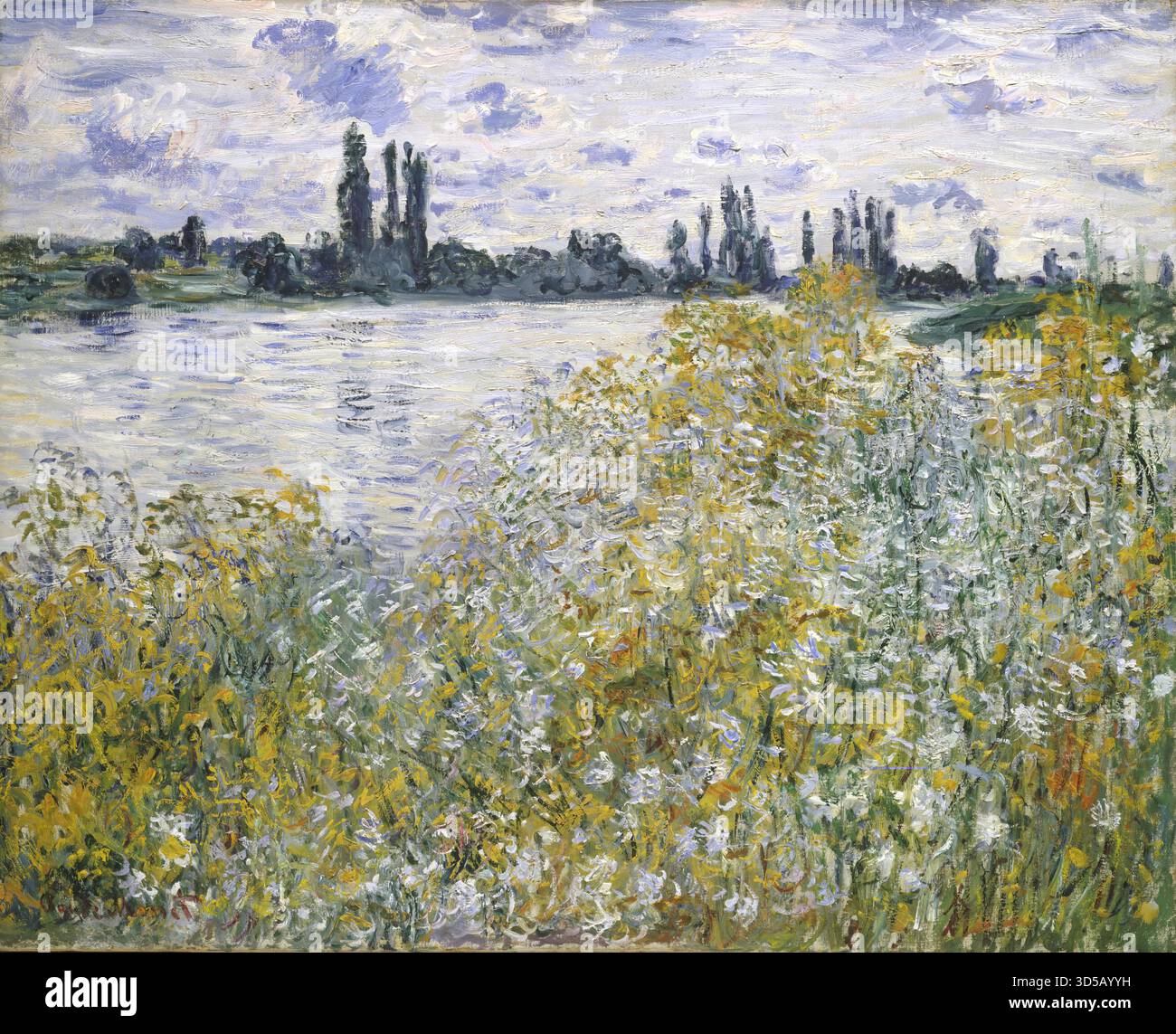 Claude Vector Image Ile aux Fleurs near Vtheuil, 1880 by Claude Monet Stock Vector Image ...