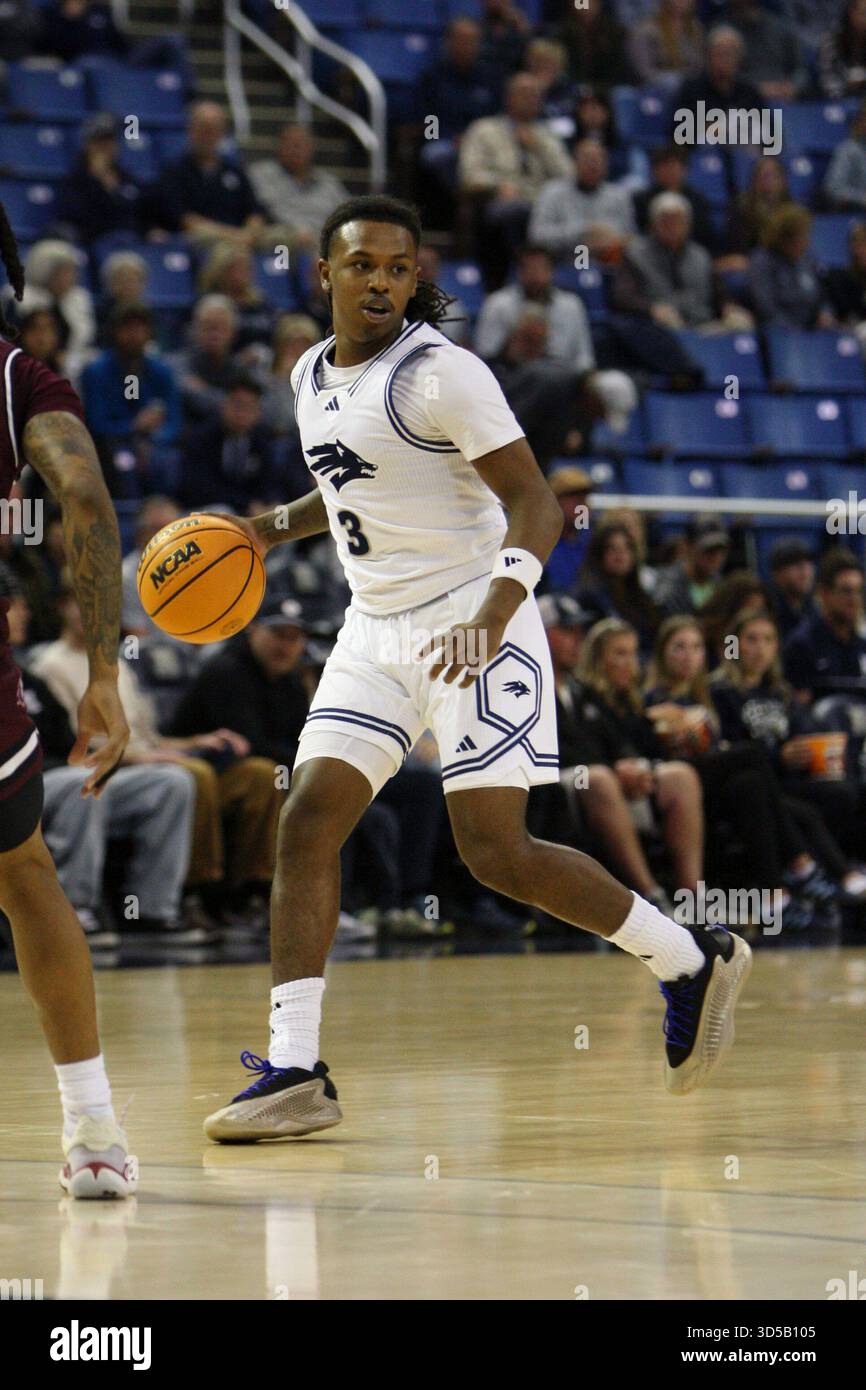 RENO, NV - NOVEMBER 12: Nevada guard Tyler Rolison (3) looks to pass ...